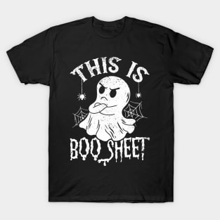 This Is Boo Sheet Spider Decor Ghost Spooky Halloween T-Shirt